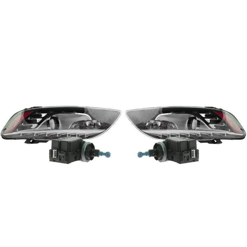 Audi Headlights and Motor Kit - Driver and Passenger Side (Bi-Xenon) 4L0941030AL - Valeo 4013365KIT